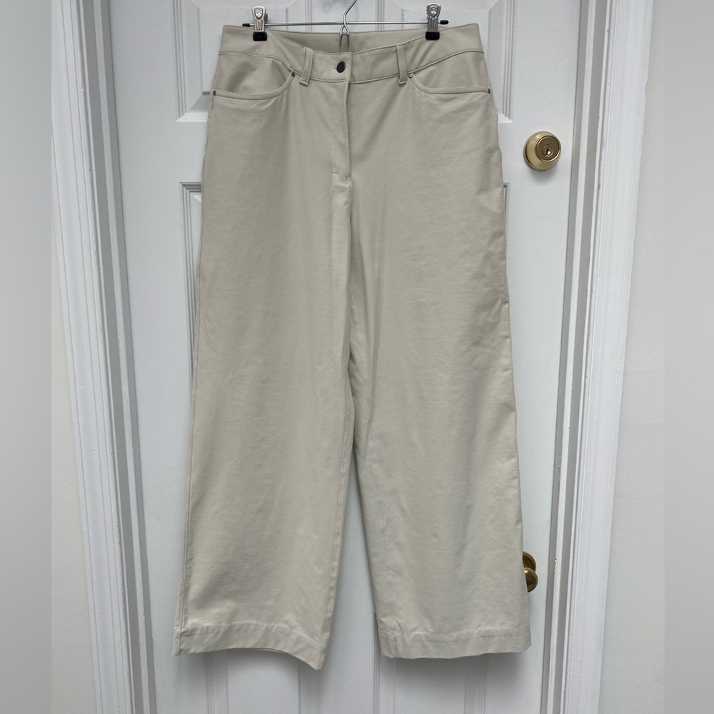 lululemon LIKE NEW City Sleek Wide Leg Pants in Ivory - Size 31